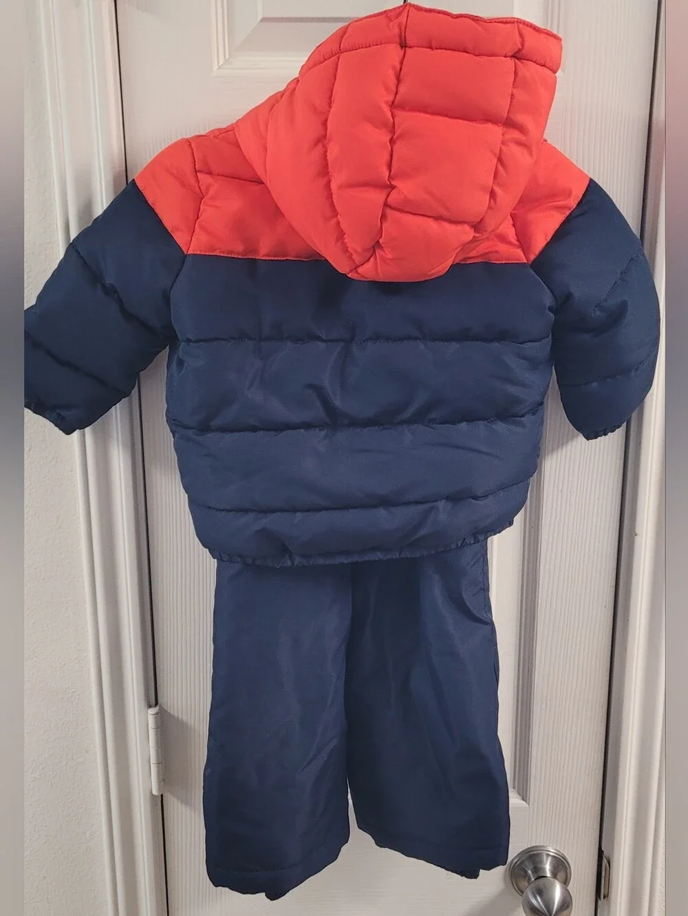 The Children's Place Navy And Orange 2 Pc Snow Suit. NWOT
